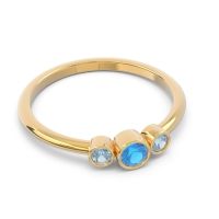Smile Three Stone Bezel Trika Band