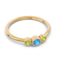 Smile Three Stone Bezel Trika Band
