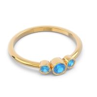 Smile Three Stone Bezel Trika Band