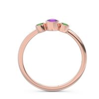 Smile Three Stone Bezel Trika Band