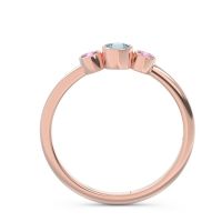 Smile Three Stone Bezel Trika Band
