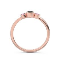 Smile Three Stone Bezel Trika Band