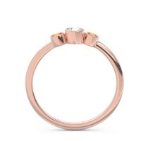 Smile Three Stone Bezel Trika Band