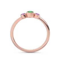 Smile Three Stone Bezel Trika Band