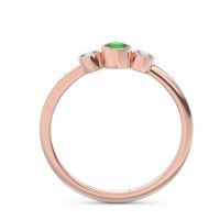 Smile Three Stone Bezel Trika Band
