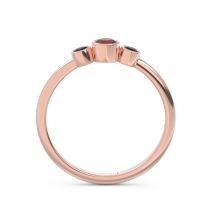 Smile Three Stone Bezel Trika Band