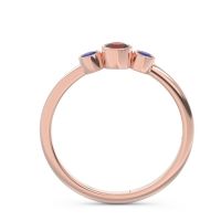 Smile Three Stone Bezel Trika Band