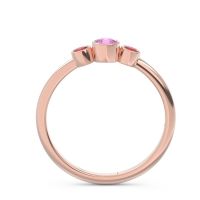 Smile Three Stone Bezel Trika Band