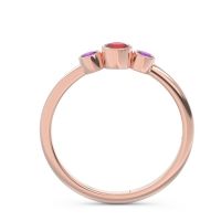 Smile Three Stone Bezel Trika Band