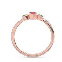 Smile Three Stone Bezel Trika Band