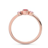 Smile Three Stone Bezel Trika Band