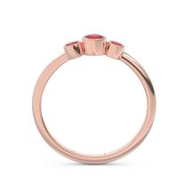 Smile Three Stone Bezel Trika Band