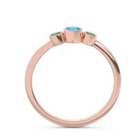 Smile Three Stone Bezel Trika Band