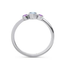 Smile Three Stone Bezel Trika Band