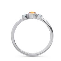 Smile Three Stone Bezel Trika Band