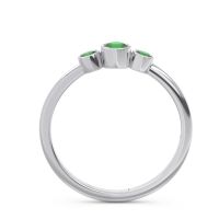 Smile Three Stone Bezel Trika Band