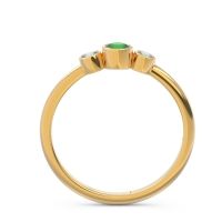 Smile Three Stone Bezel Trika Band