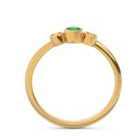 Smile Three Stone Bezel Trika Band