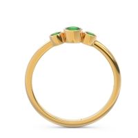 Smile Three Stone Bezel Trika Band