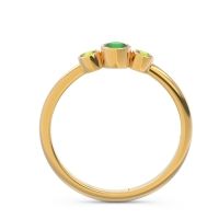 Smile Three Stone Bezel Trika Band