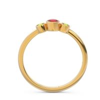 Smile Three Stone Bezel Trika Band