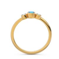 Smile Three Stone Bezel Trika Band