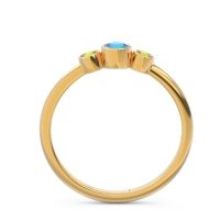 Smile Three Stone Bezel Trika Band