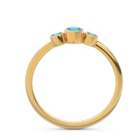 Smile Three Stone Bezel Trika Band