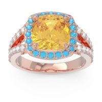 Halo Pave Cushion Sumahat Ring