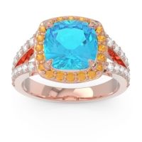 Halo Pave Cushion Sumahat Ring