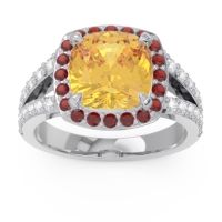 Halo Pave Cushion Sumahat Ring