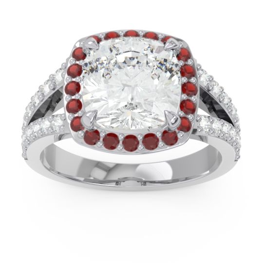 Halo Pave Cushion Sumahat Ring