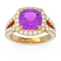 Halo Pave Cushion Sumahat Ring