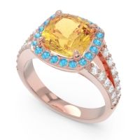 Halo Pave Cushion Sumahat Ring