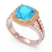 Halo Pave Cushion Sumahat Ring