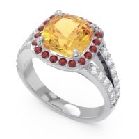 Halo Pave Cushion Sumahat Ring