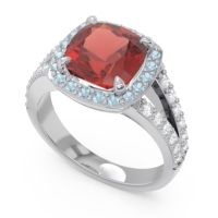 Halo Pave Cushion Sumahat Ring