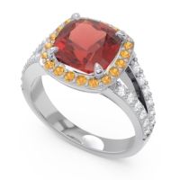 Halo Pave Cushion Sumahat Ring