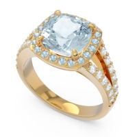 Halo Pave Cushion Sumahat Ring
