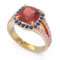 Halo Pave Cushion Sumahat Ring