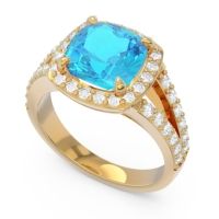 Halo Pave Cushion Sumahat Ring