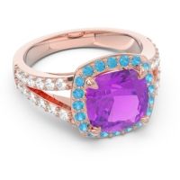 Halo Pave Cushion Sumahat Ring