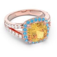 Halo Pave Cushion Sumahat Ring