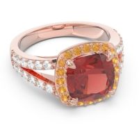 Halo Pave Cushion Sumahat Ring