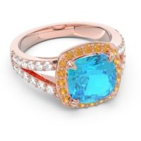 Halo Pave Cushion Sumahat Ring