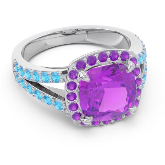 Halo Pave Cushion Sumahat Ring