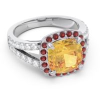 Halo Pave Cushion Sumahat Ring