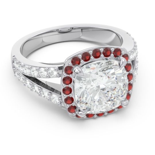 Halo Pave Cushion Sumahat Ring