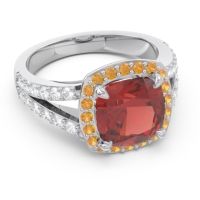 Halo Pave Cushion Sumahat Ring