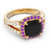 Halo Pave Cushion Sumahat Ring